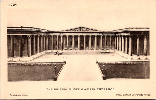 Vintage Postcard The Main Entrance The British Museum England Unposted