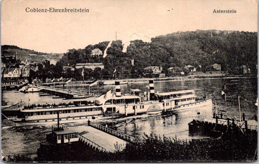 Vintage Postcard Koblenz Ehrenbreitstein Asterstein Germany Unposted