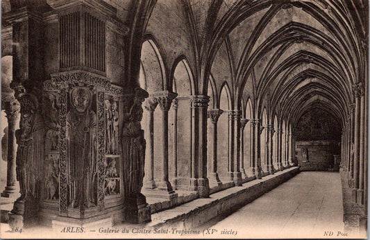 Vintage Postcard Cloister Gallery Saint-Trophime XV Century Arles Unposted