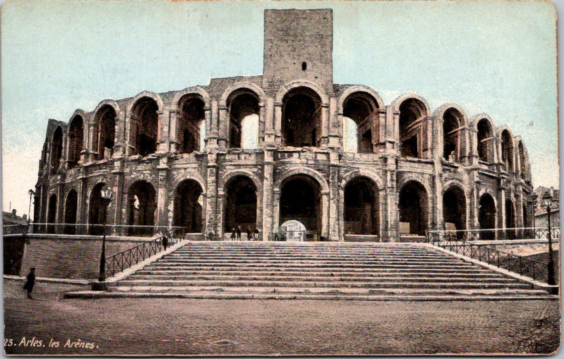 Old Vintage Postcard Les Arenes Arles Amphitheatre France Unposted