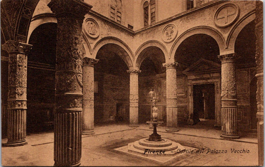 Vintage Postcard The Palazzo Vecchio Town Hall Firenze Florence Italy Unposted