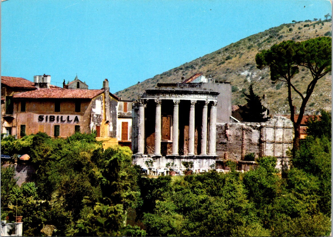 Vintage Postcard Ristorante Sibilla Villa Della Sibilla Tivoli Italy Unposted