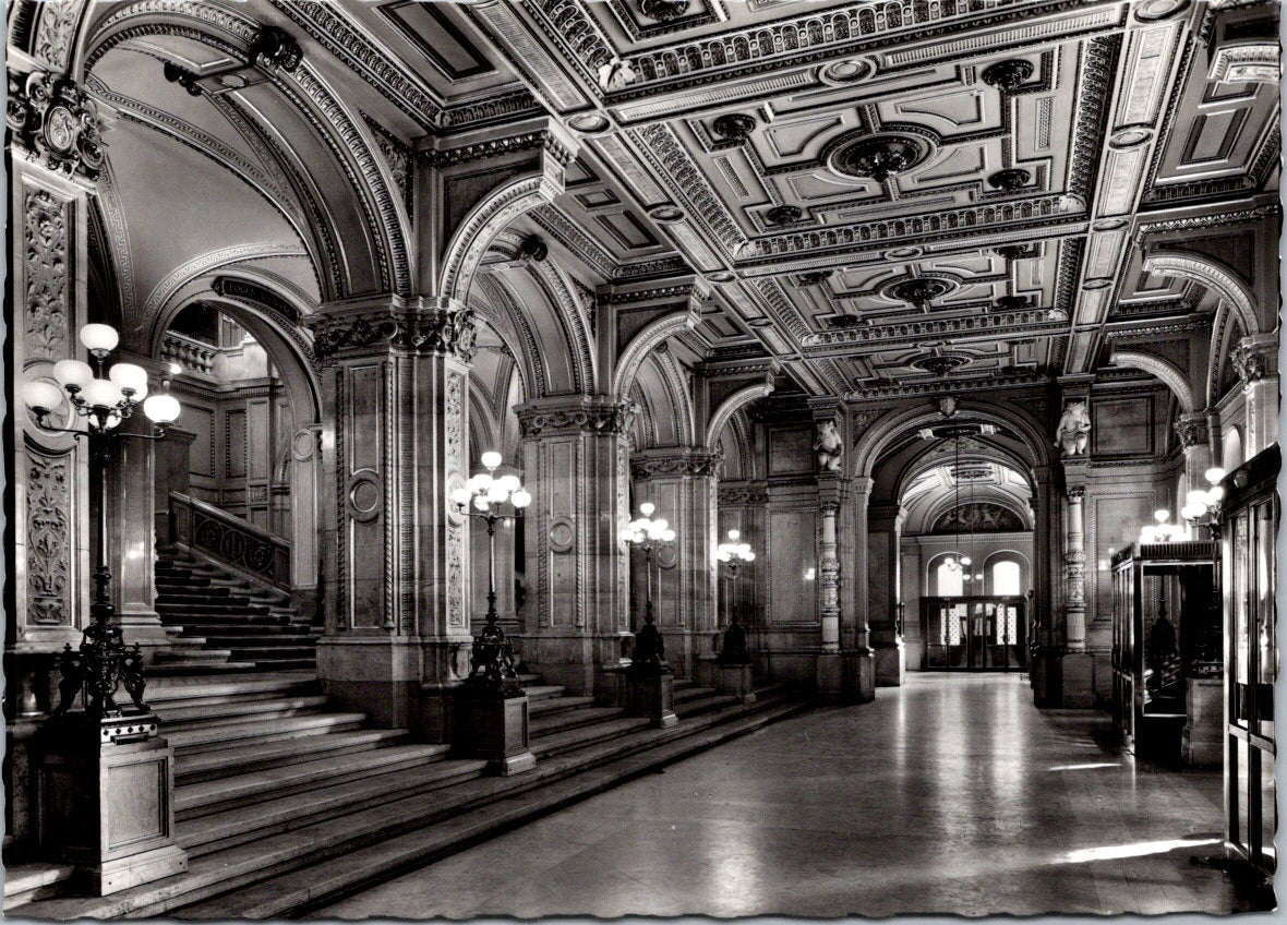 Vintage Postcard Vienna  State Opera Box Foyer Austria Unposted