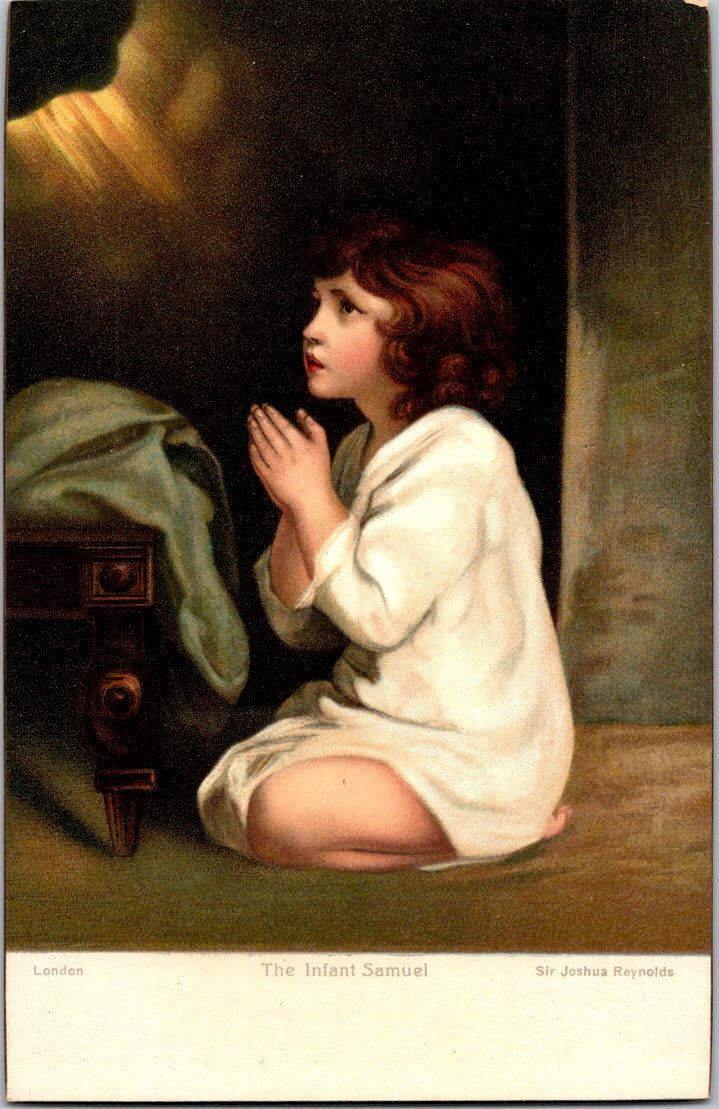 Vintage Postcard The Infant Samuel By Sir Joshua Reynolds London Unposted