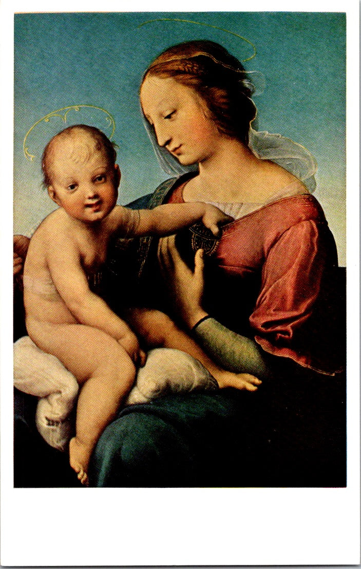 Vintage Postcard The Niccolini Cowper Madonna By Raphael Mellon Collection