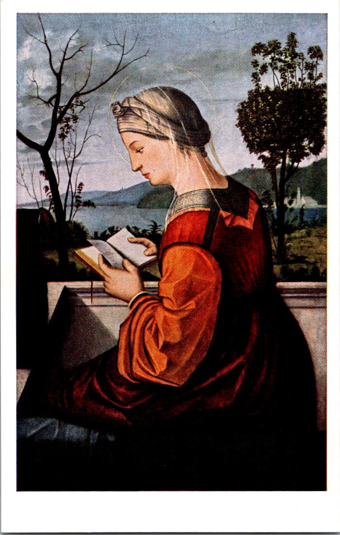 Vintage Postcard A Saint Reading By Carpaccio National Gallery Of Art Unposted