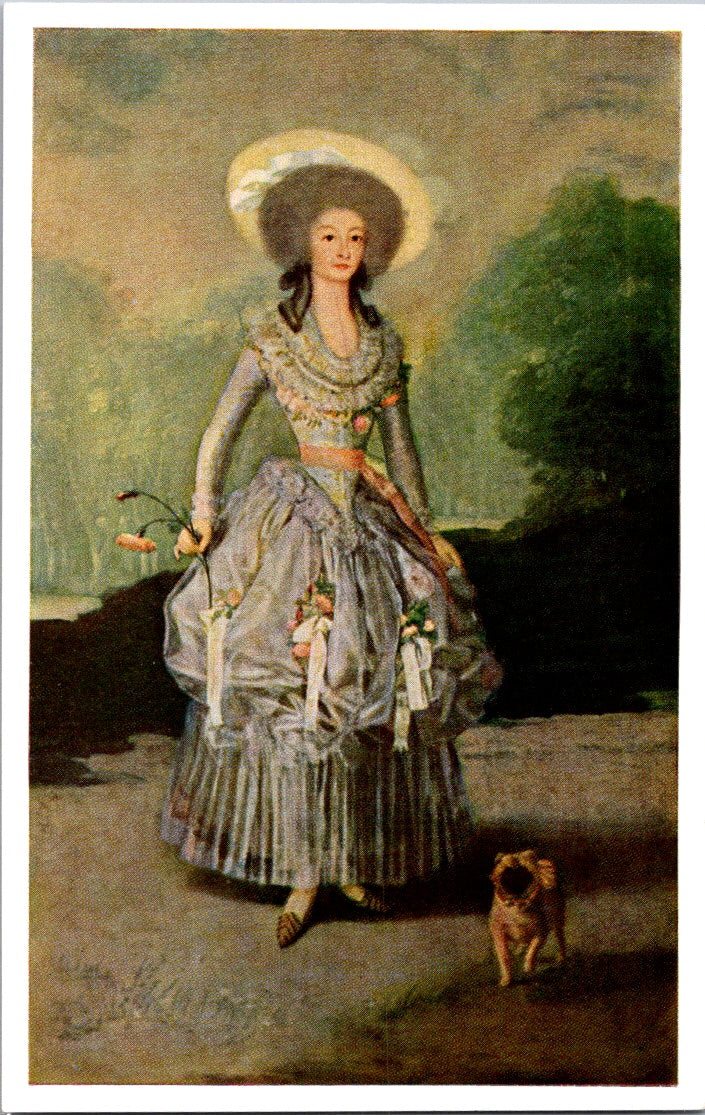 Vintage Postcard The Marquesa de Pontejos By Francis Goya National Art Gallery