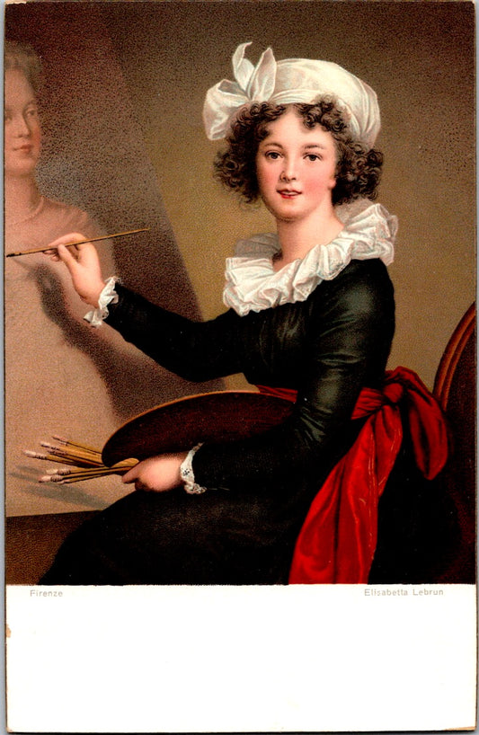 Vintage Postcard Élisabeth Vigée Le Brun Painting Florence Italy Unposted