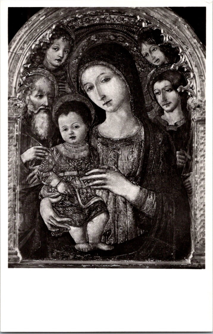 Vintage Postcard Madonna And Son Saints And Angels Matteo di Giovanni Unposted