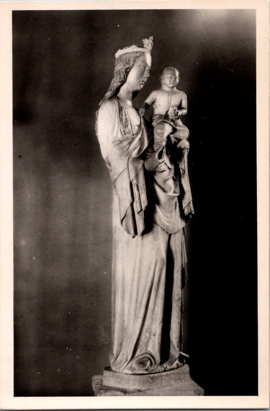 Vintage Postcard Gothic Image Of The Virgin With The Child Barcelona Unposted