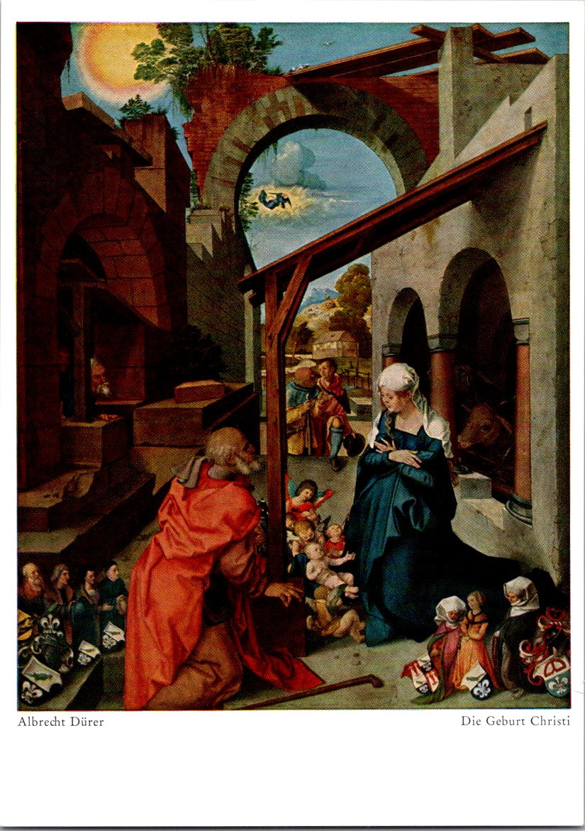 Vintage Postcard The Birth Of Christ By Albrecht Dürer Germany Unposted