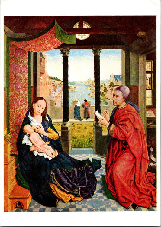 Vintage Postcard Saint Luke Painting The Holy Virgin Rogier van der Weyden