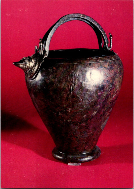 Vintage Postcard Bronze Situla Bucket Kavalla Museum Greece Unposted