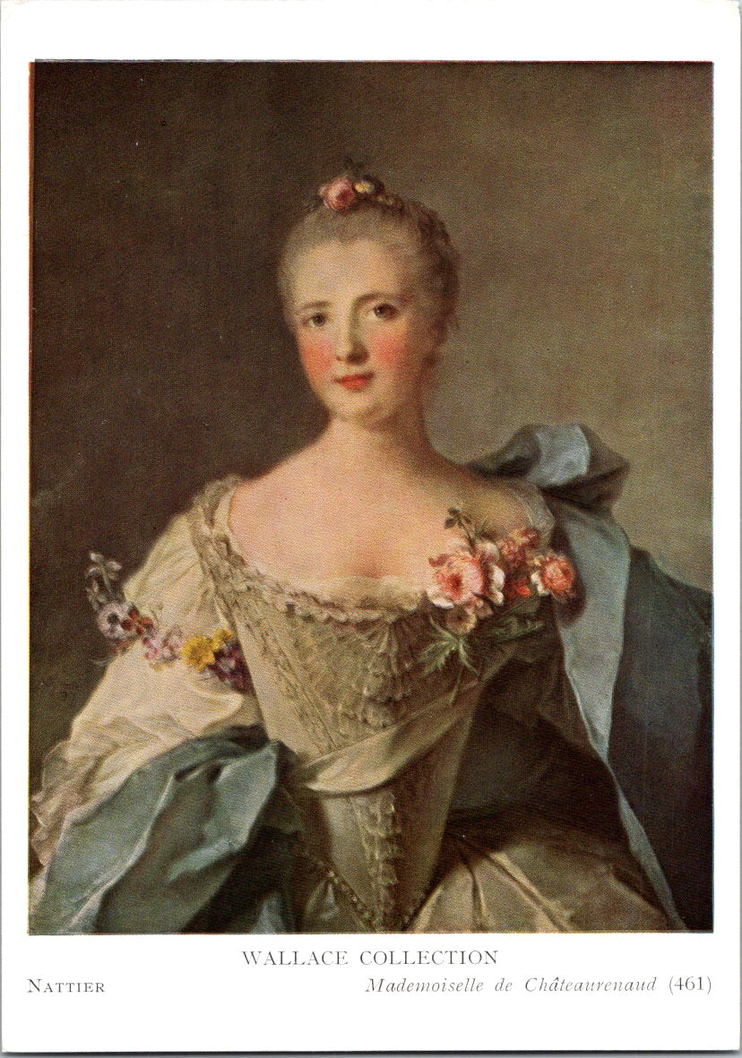 Vintage Postcard Portrait Of Mademoiselle de Chateau Renaud by Jean Marc Nattier