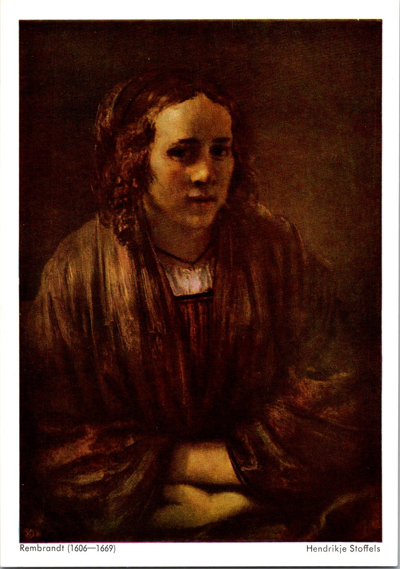 Vintage Postcard Rembrandt Hendrickje Stoffels Alte Pinakothek Germany Unposted