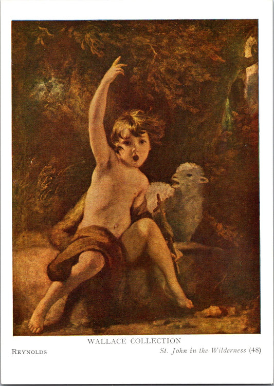 Vintage Postcard Saint John In The Wilderness By Joshua Reynolds Unposted