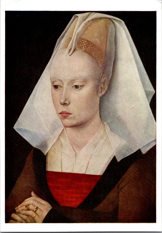 Vintage Postcard Portrait Of A Lady By Rogier van der Weyden National Gallery