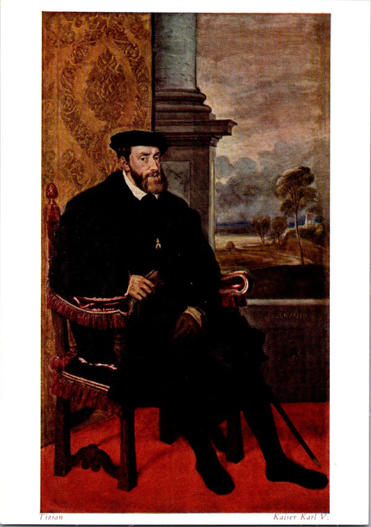 Vintage Postcard The Portrait of Charles V By Titian Munich Germany Unposted