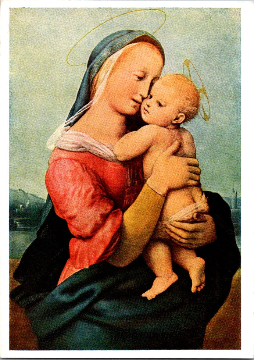 Vintage Postcard The Tempi Madonna By Raphael Santi Munich Germany Unposted