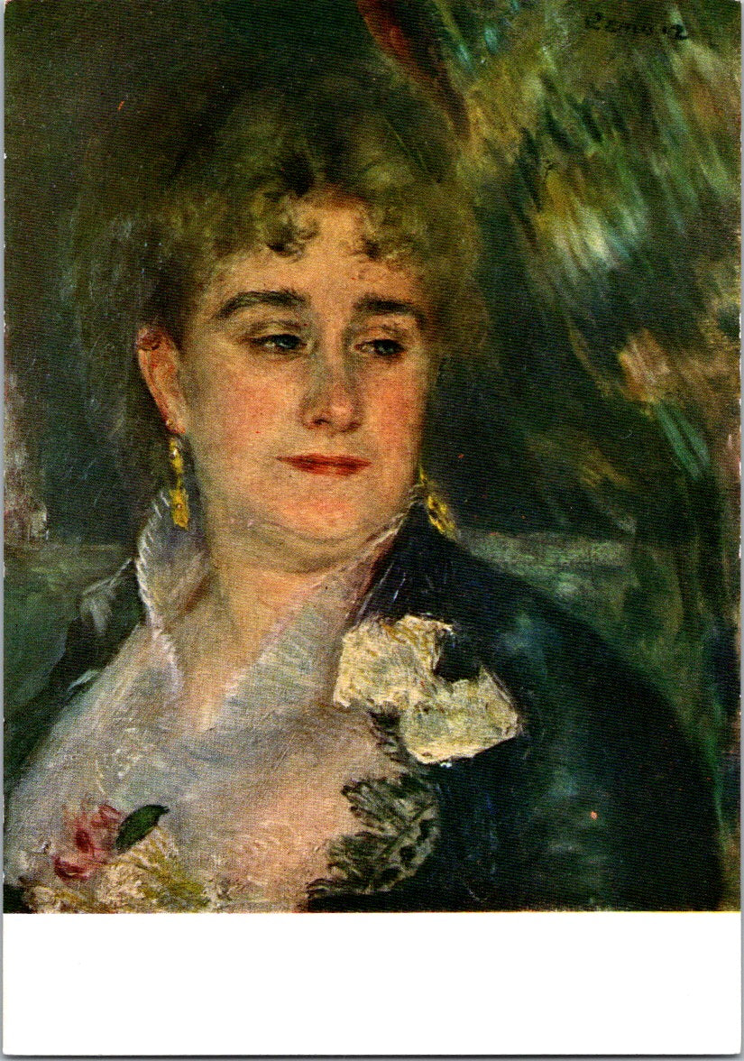 Vintage Postcard Portait Of Madame Carpenter By Pierre Auguste Renoir Unposted