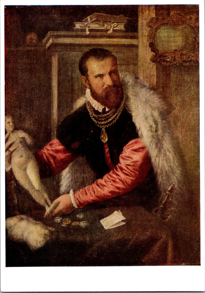 Vintage Postcard Portrait of Jacopo Strada By Titian Kunsthistorisches Museum