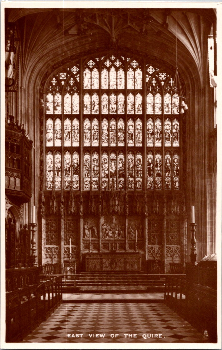 Vintage Postcard East View Of The Quire Winchester Cathedral United Kingdom