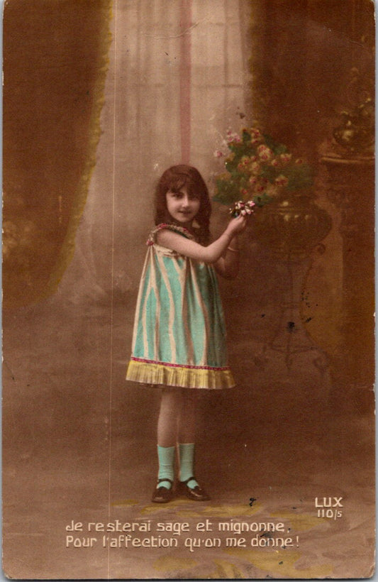 Vintage Postcard To Stay Wise And Cute For Affection That I Am Given Posted 1919