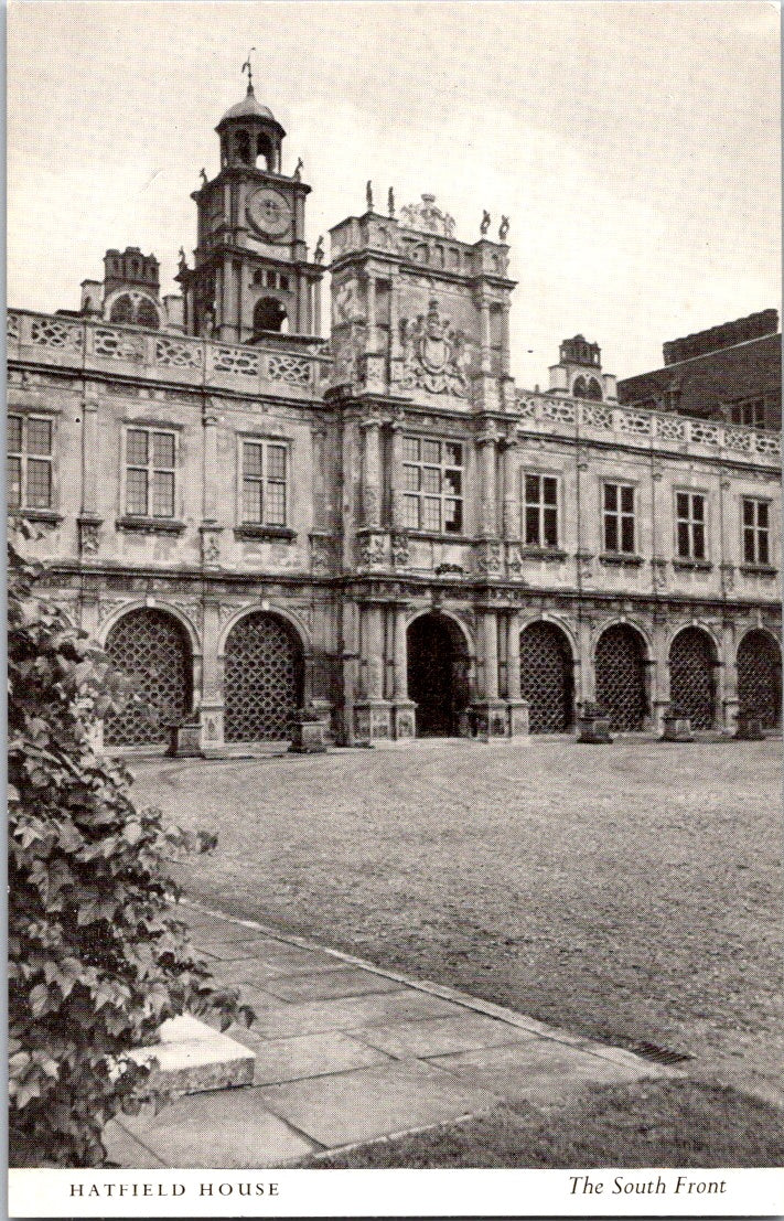 Vintage Postcard The South Front Hatfield House England United Kingdom Unposted