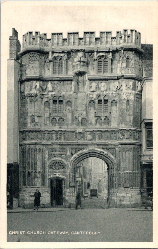 Vintage Postcard Christ Church Gateway Canterbury Kent England United Kingdom