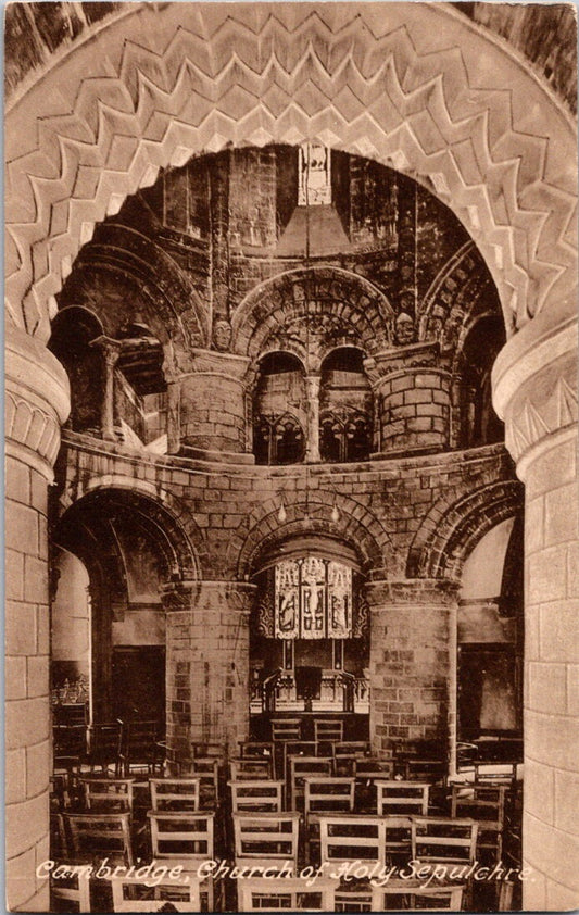 Vintage Postcard The Church of the Holy Sepulchre Cambridge England Unposted