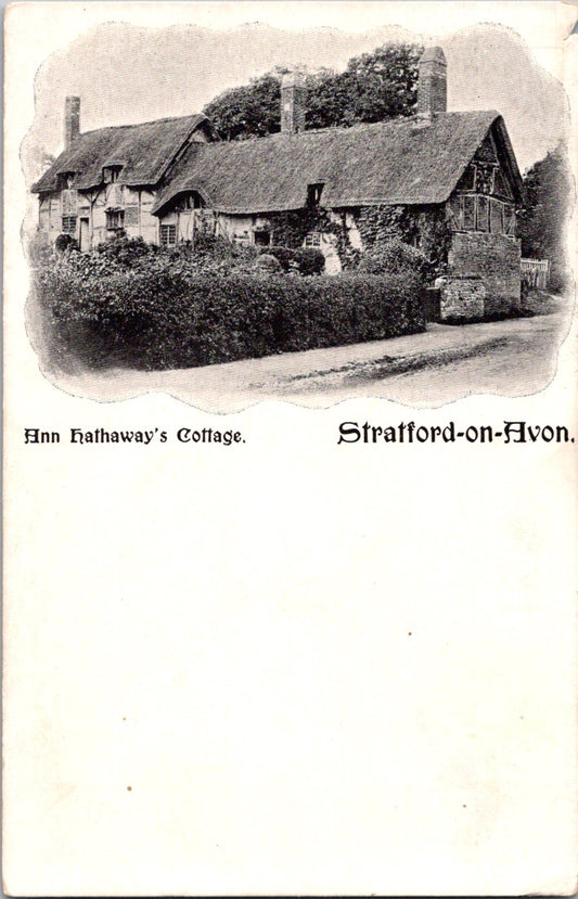 Vintage Postcard Anne Hathaway's Cottage Stratford-upon-Avon England Unposted