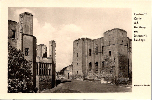 Vintage Postcard The Keep And Leicester Buildings Kenilworth Castle England