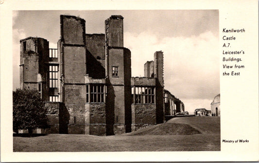 Vintage Postcard Leicester Buildings View From The East Kenilworth Castle