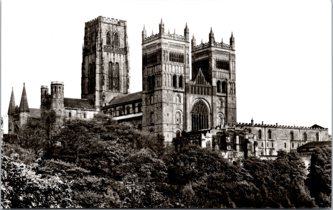 Vintage Postcard Durham Cathedral From Northwest England United Kingdom Unposted