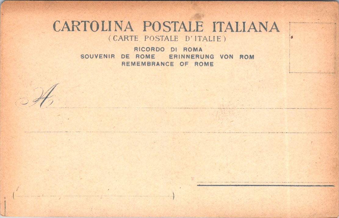 Vintage Postcard Trinità dei Monti Roman Catholic Titular Church Rome Italy