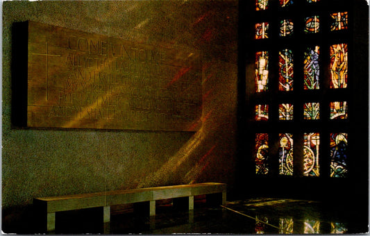 Vintage Postcard Coventry Cathedral One Of The Carved Prayer Panels England