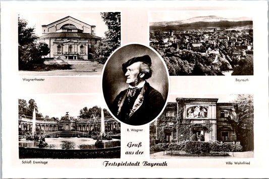 Vintage Postcard The Bayreuth Festspielhaus Richard Wagner Dugout Germany