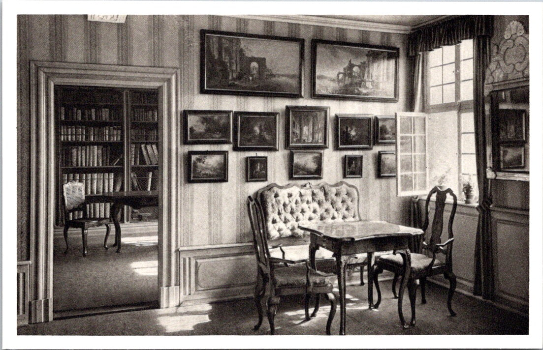 Vintage Postcard Goethe's House Painting Room And Father's Library Frankfurt