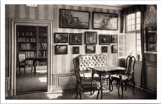 Vintage Postcard Goethe's House Painting Room And Father's Library Frankfurt