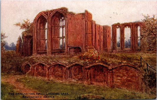 Vintage Postcard Kenilworth Castle The Banqueting Hall Looking East Unposted