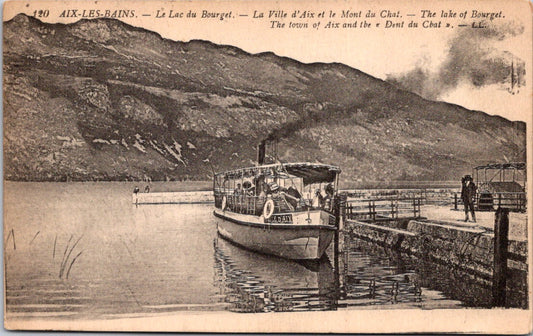 Vintage Postcard Aix les Bains Spa Town France Lac du Bourget Posted