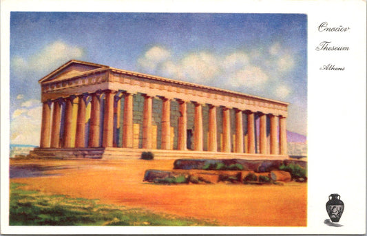 Vintage Postcard Theseum Temple Hephaestus And Athena Athens Greece Unposted