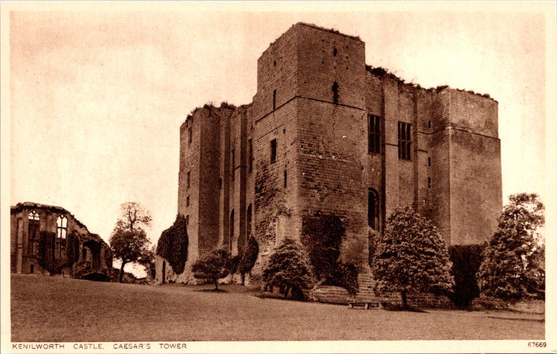 Vintage Postcard Caesar's Tower Kenilworth Castle England United Kingdom