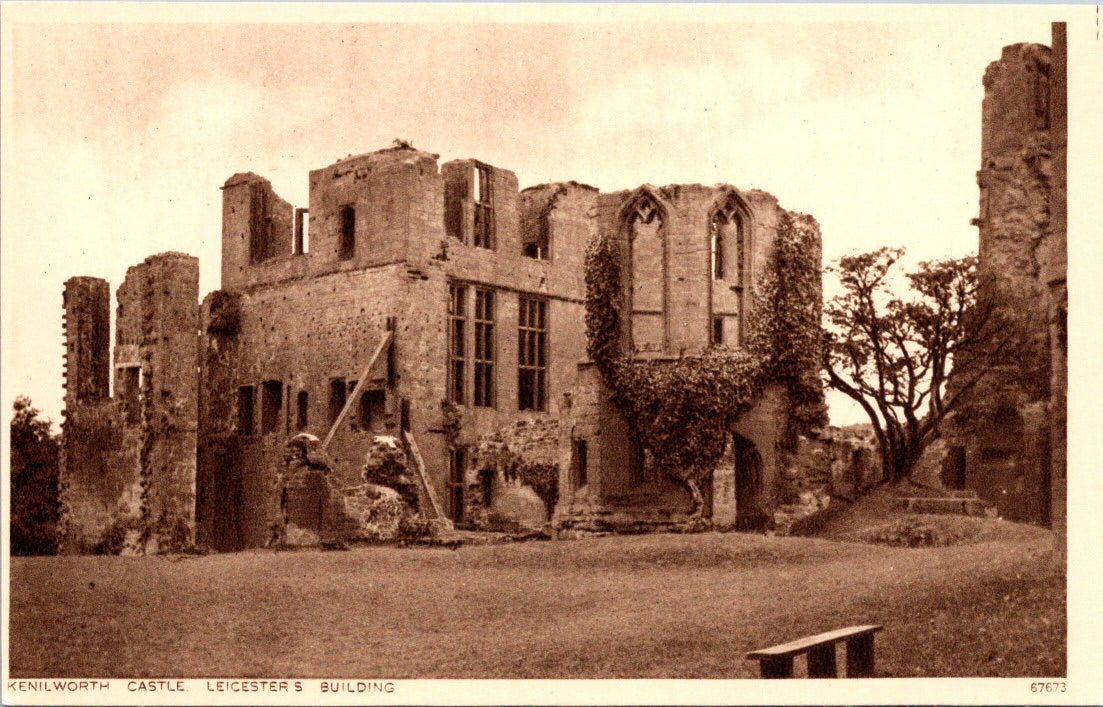 Vintage Postcard Kenilworth Castle Leicester's Building England United Kingdom