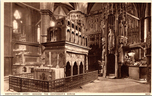 Vintage Postcard The Westminster Abbey Edward The Confessor's Shrine Unposted