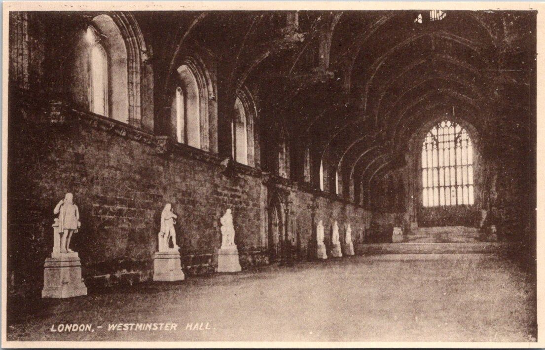 Vintage Postcard Westminster Hall London England United Kingdom Unposted