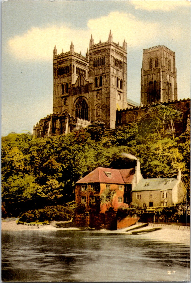 Vintage Postcard View Of Durham Cathedral From The South West England Unposted