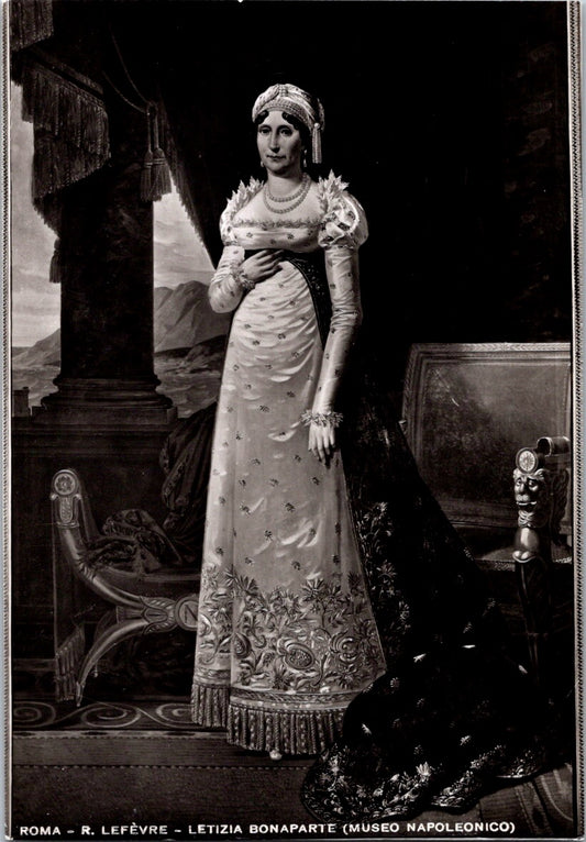 Vintage Postcard Letizia Buonaparte By Robert Lefevre Museo Napoleonico Rome