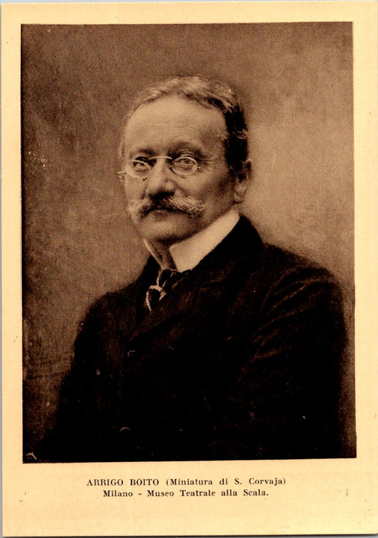 Postcard Portrait of Arrigo Boito By Salvatore Corvaja Teatro alla Scala Museum