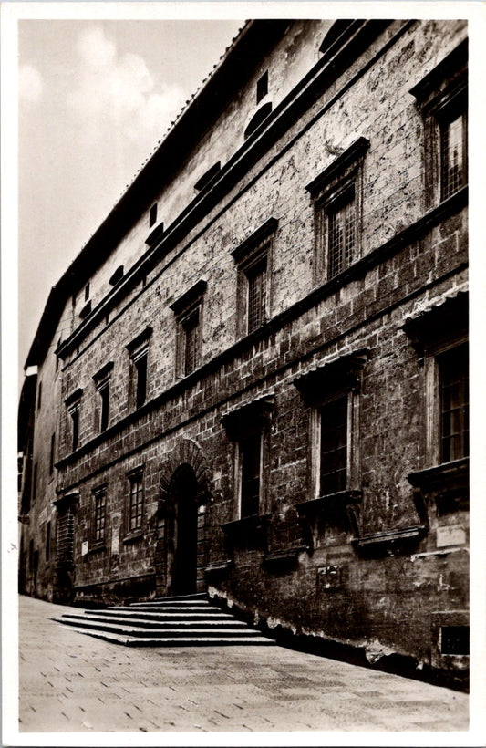 Vintage Postcard Palazzo Ricci Attributed To Bald Peruzzi Montepulciano Italy